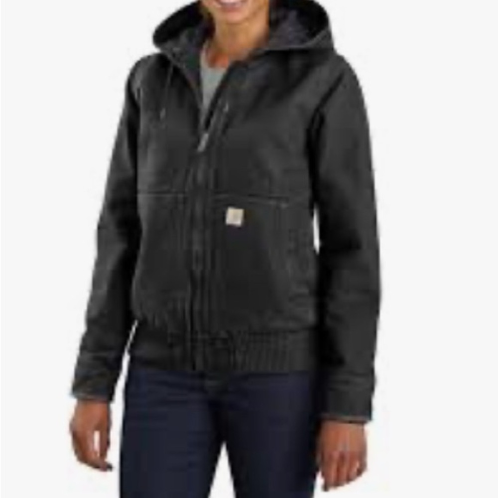 Women’s Carhartt Black Utility Jacket Full-Zip Hooded